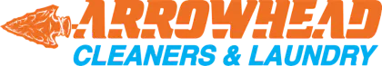 Logo with an orange arrowhead graphic and text reading 